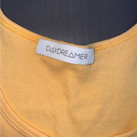 Daydreamer Records Ribbed Cotton Tank in Melon - Picture 6 of 9
